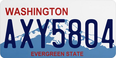 WA license plate AXY5804