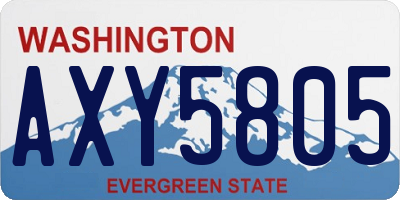 WA license plate AXY5805