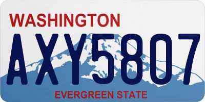 WA license plate AXY5807