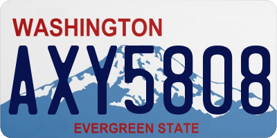 WA license plate AXY5808