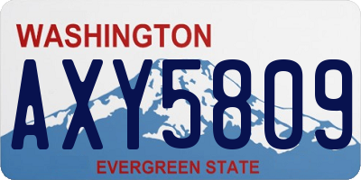 WA license plate AXY5809