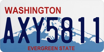 WA license plate AXY5811