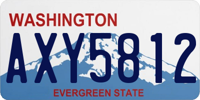 WA license plate AXY5812