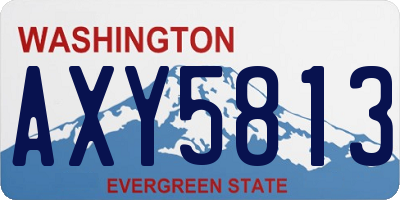 WA license plate AXY5813