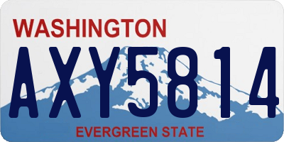 WA license plate AXY5814