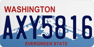 WA license plate AXY5816