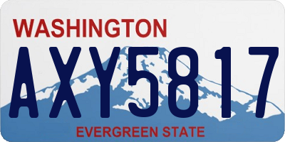 WA license plate AXY5817