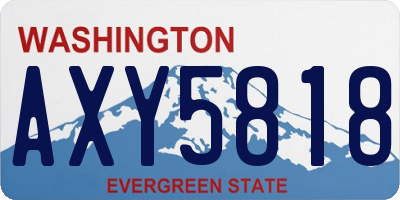 WA license plate AXY5818