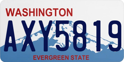 WA license plate AXY5819