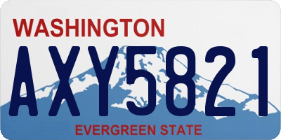 WA license plate AXY5821
