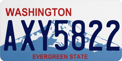 WA license plate AXY5822