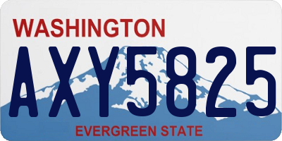 WA license plate AXY5825