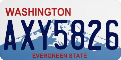 WA license plate AXY5826