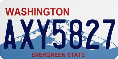 WA license plate AXY5827