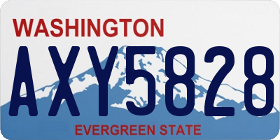WA license plate AXY5828