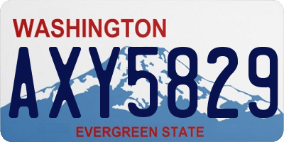 WA license plate AXY5829
