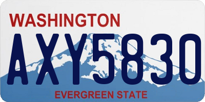 WA license plate AXY5830