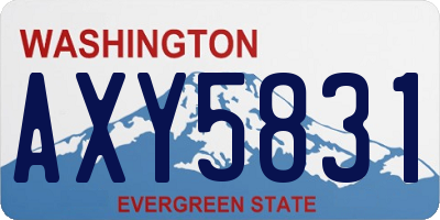 WA license plate AXY5831