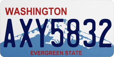 WA license plate AXY5832