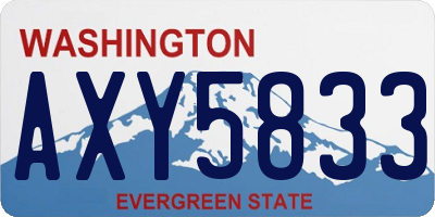 WA license plate AXY5833