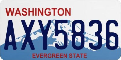 WA license plate AXY5836