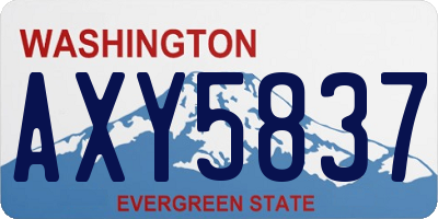 WA license plate AXY5837