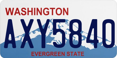 WA license plate AXY5840