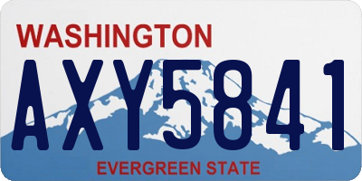 WA license plate AXY5841