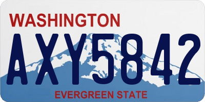 WA license plate AXY5842