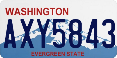 WA license plate AXY5843