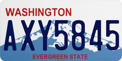 WA license plate AXY5845