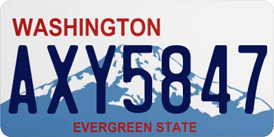 WA license plate AXY5847