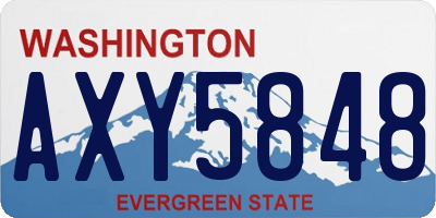 WA license plate AXY5848