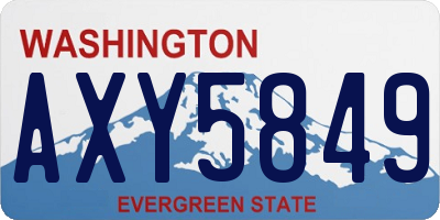WA license plate AXY5849