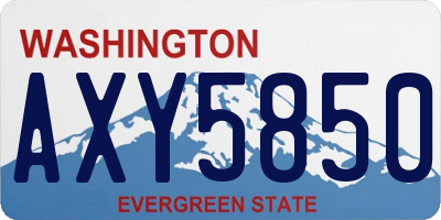 WA license plate AXY5850