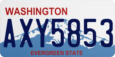 WA license plate AXY5853