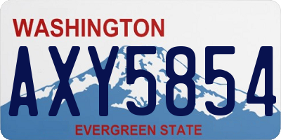 WA license plate AXY5854