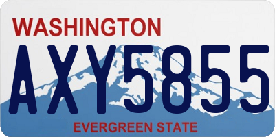 WA license plate AXY5855