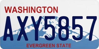 WA license plate AXY5857