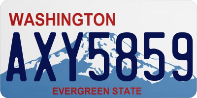 WA license plate AXY5859