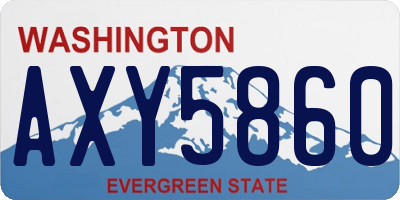 WA license plate AXY5860