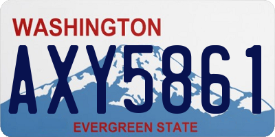 WA license plate AXY5861