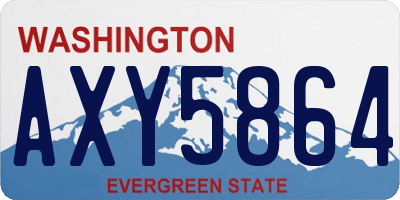 WA license plate AXY5864