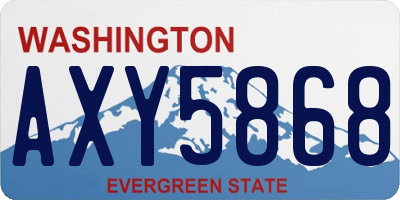 WA license plate AXY5868