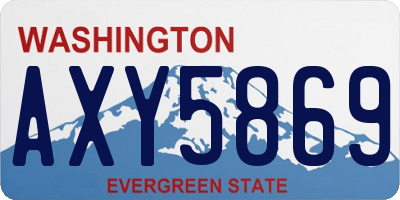 WA license plate AXY5869