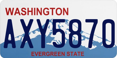 WA license plate AXY5870