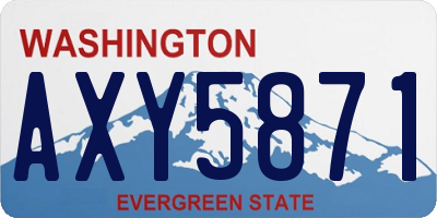 WA license plate AXY5871