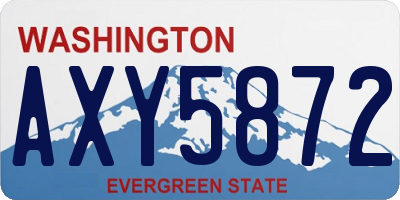 WA license plate AXY5872