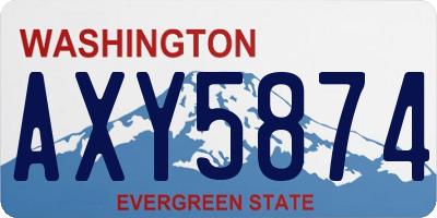 WA license plate AXY5874