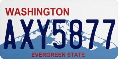 WA license plate AXY5877